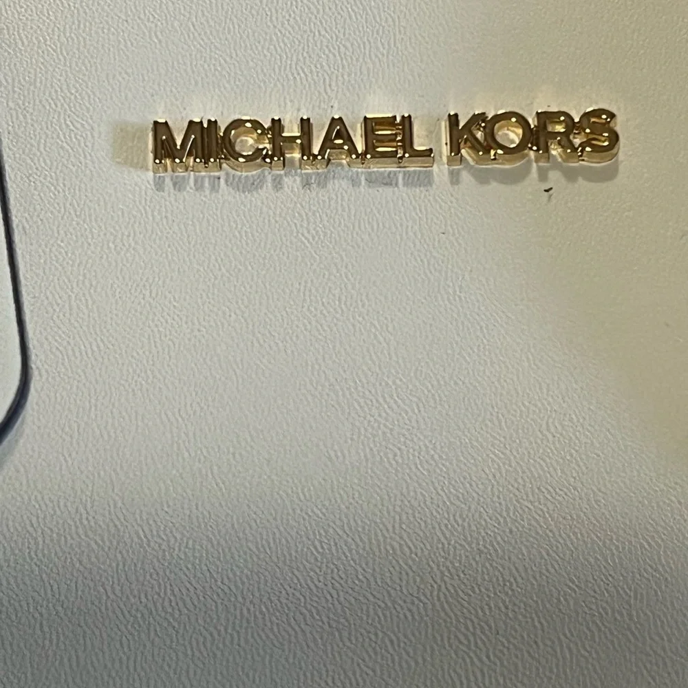 Michael Kors Mercer Medium White Leather Perforated Women's Bag